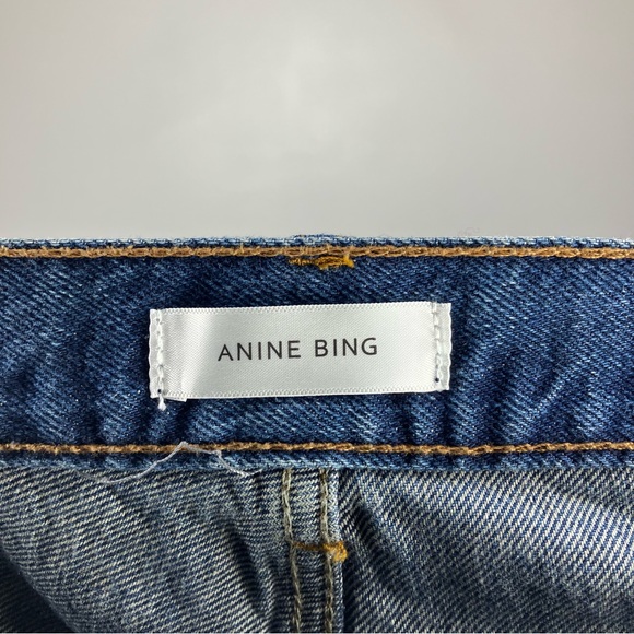 ANINE BING Jeans Distressed Button Fly Slim Straight Leg 26 - Picture 4 of 5
